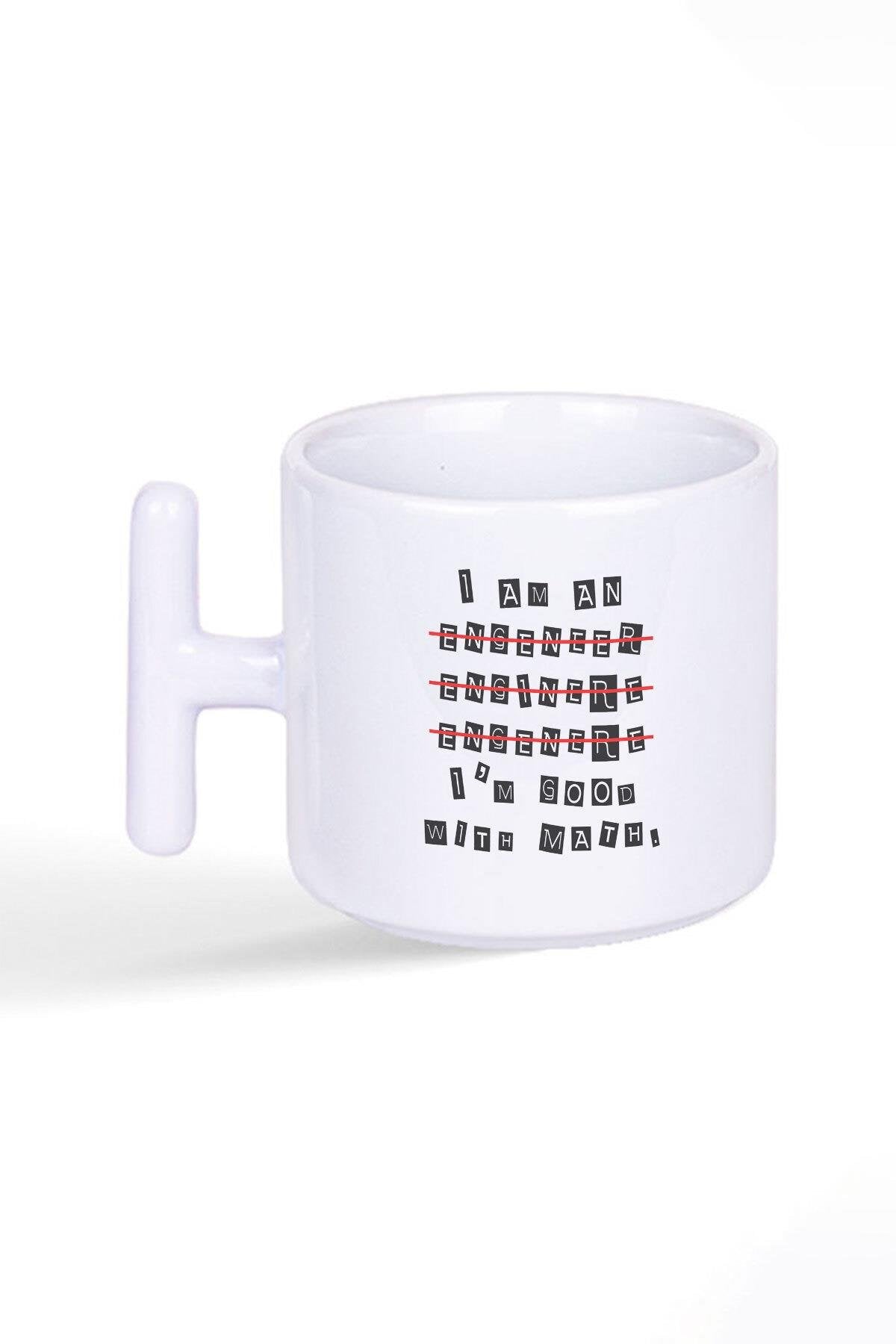 Yazılımcı Mühendis Hediye Baskılı Latte Fincanı T Kulplu Kupa Bardak