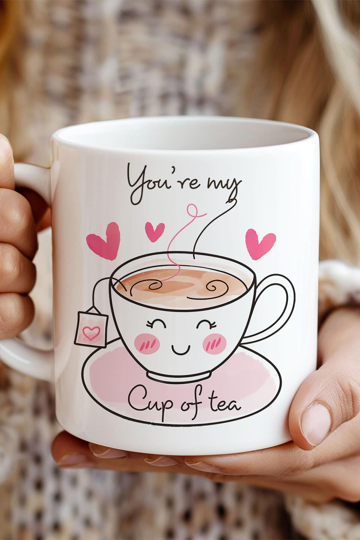 You're My Cup Of Tea Sevgiliye Hediye Komik Baskılı Sevgili Kupa Bardak