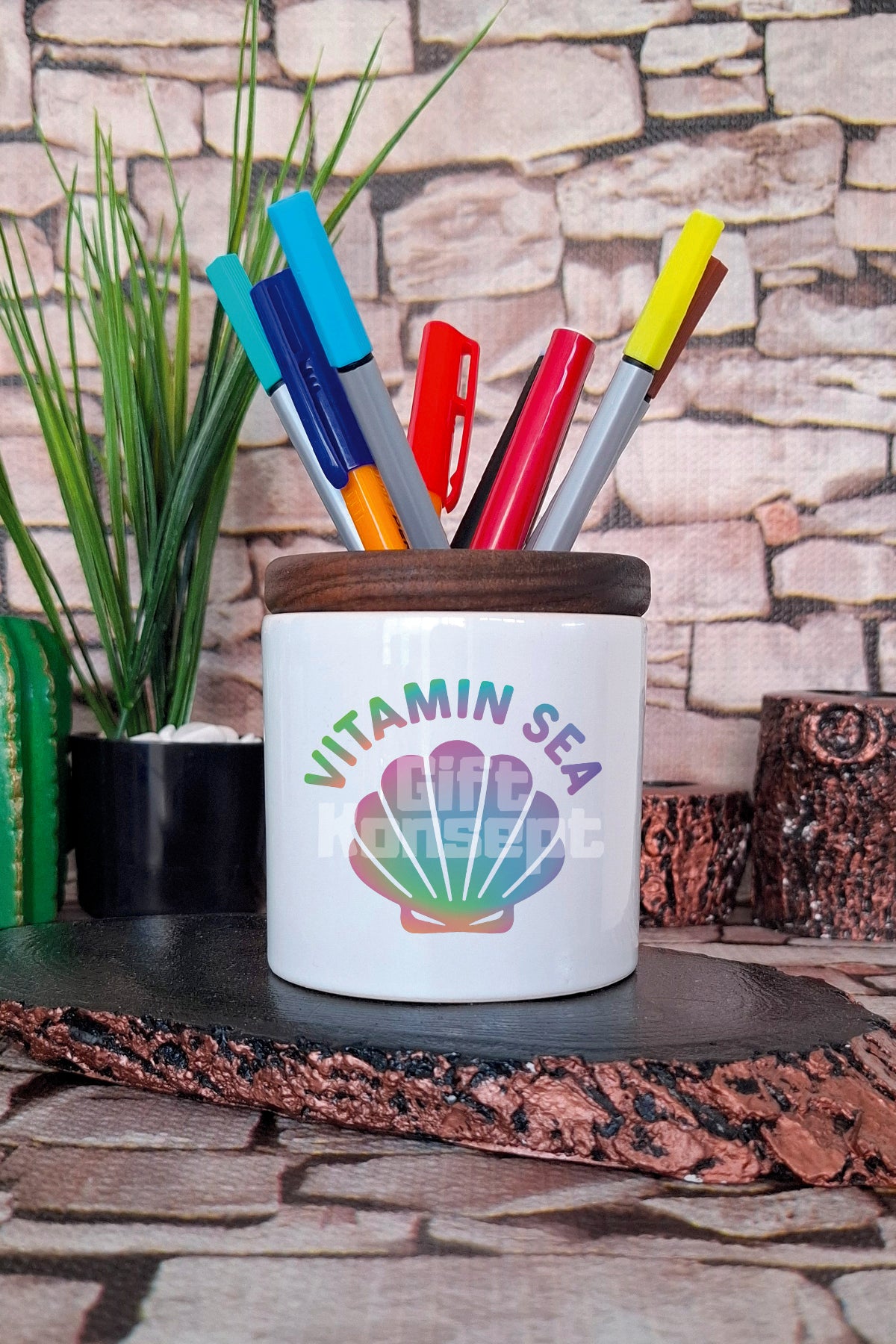 Vitamin Sea tasarımlı seramik kalemlik
