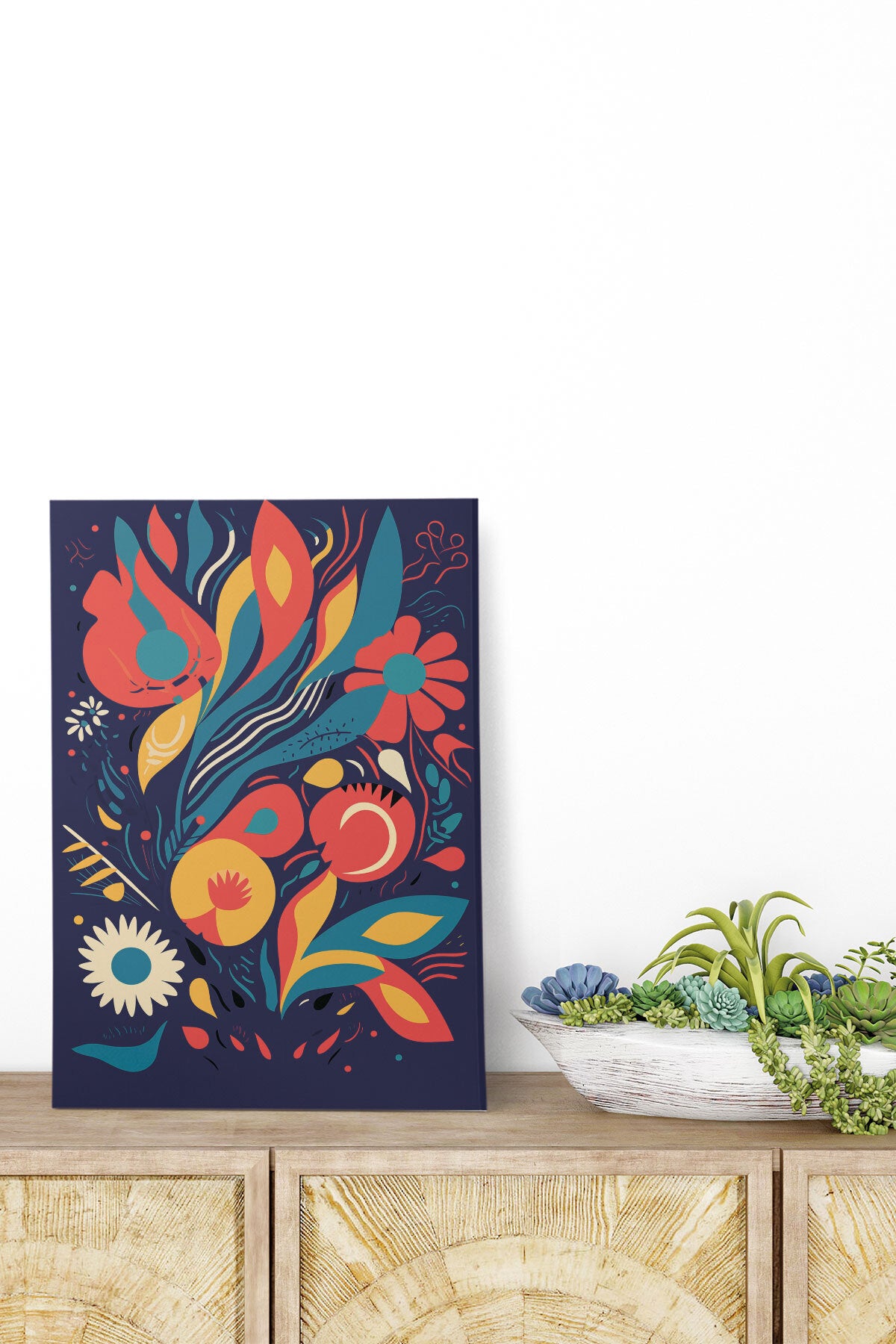 Çiçek Botanik temalı No 9 görselli 18x27 cm MDF ahşap duvar tablosu
