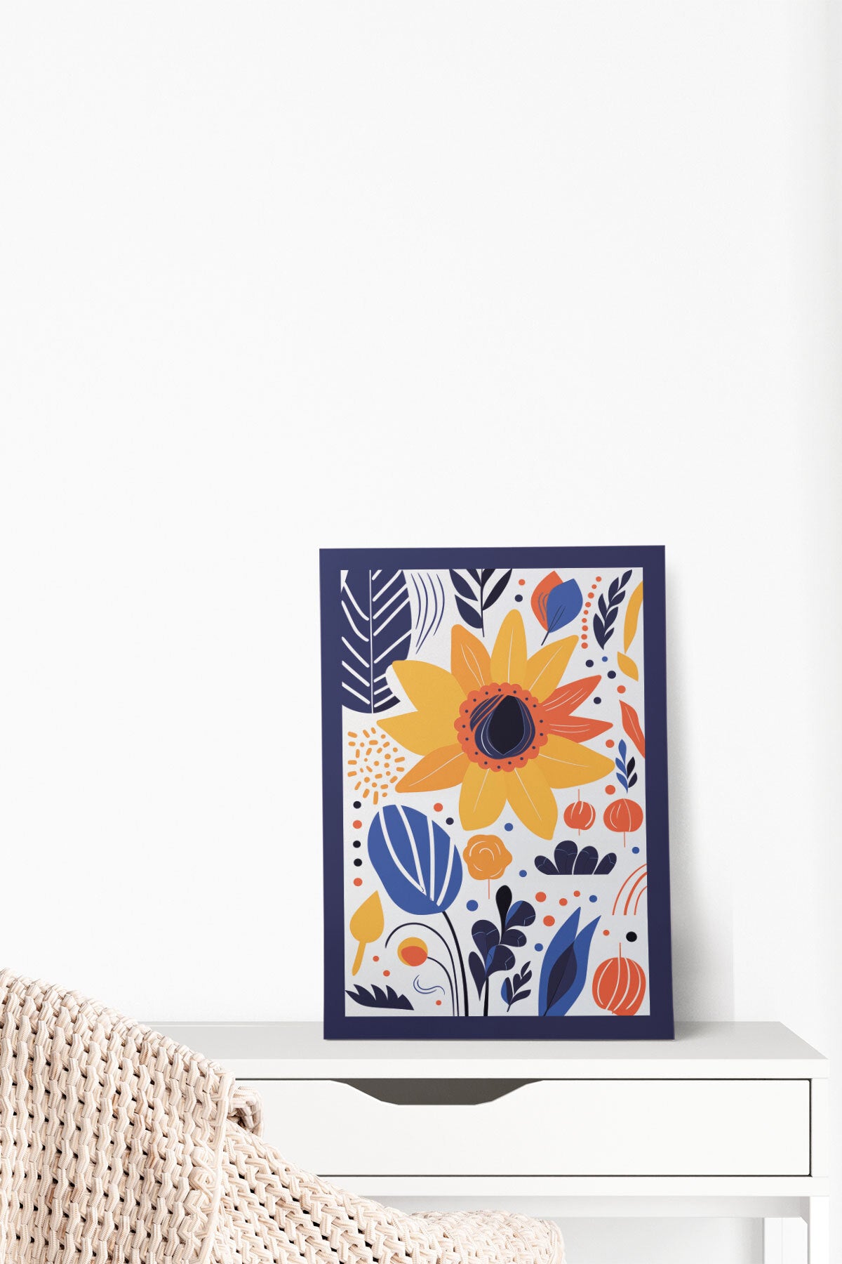Çiçek Botanik temalı No 1 görselli 18x27 cm MDF ahşap duvar tablosu