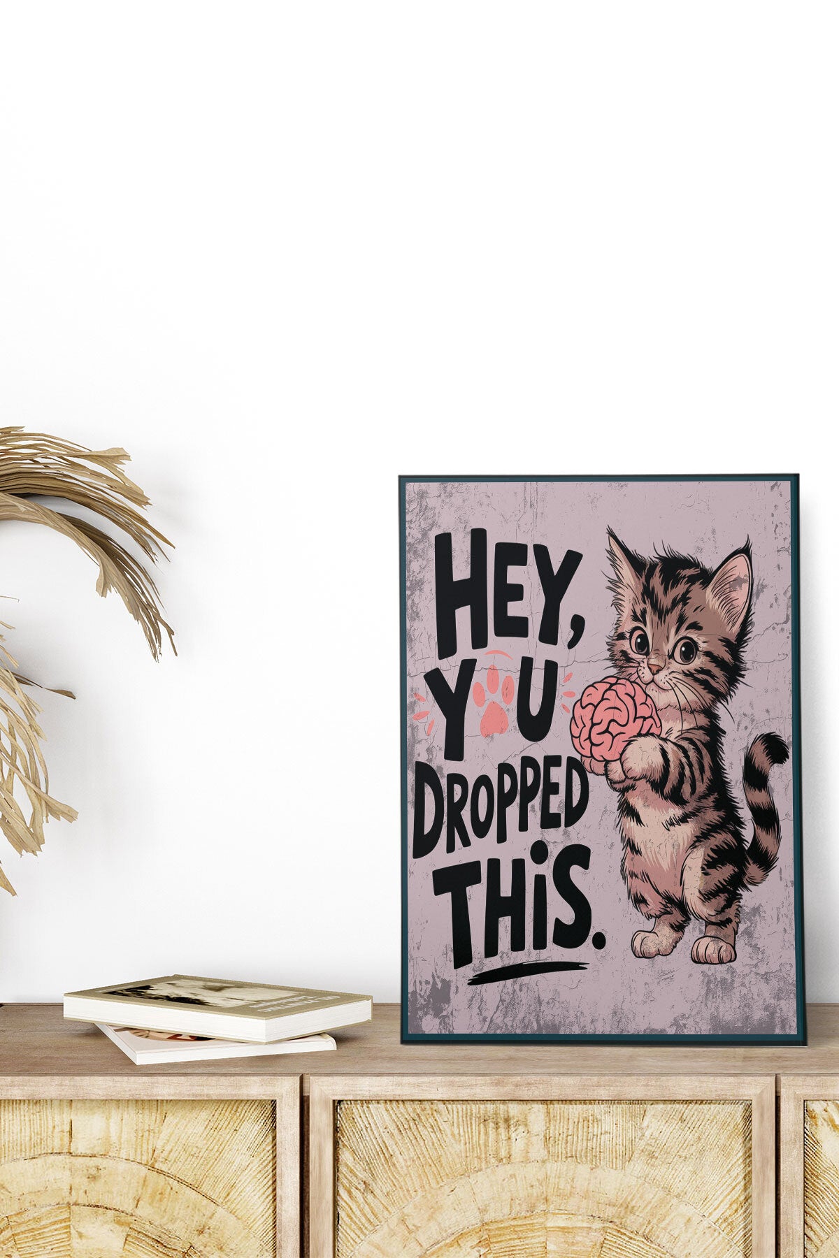 Hey You Dropped This Komik görselli 18x27 cm MDF ahşap duvar tablosu