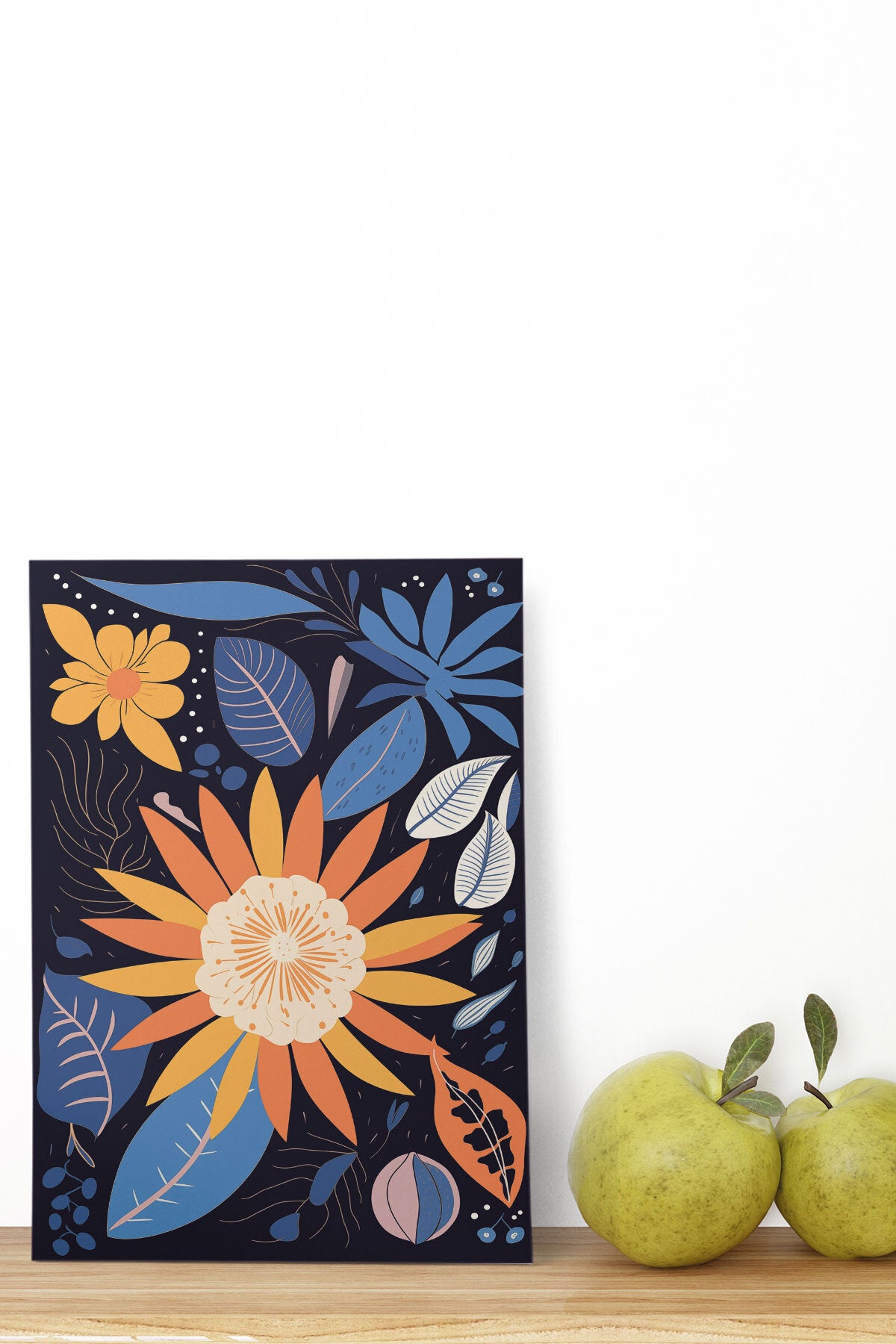 Çiçek Botanik temalı No 6 görselli 18x27 cm MDF ahşap duvar tablosu