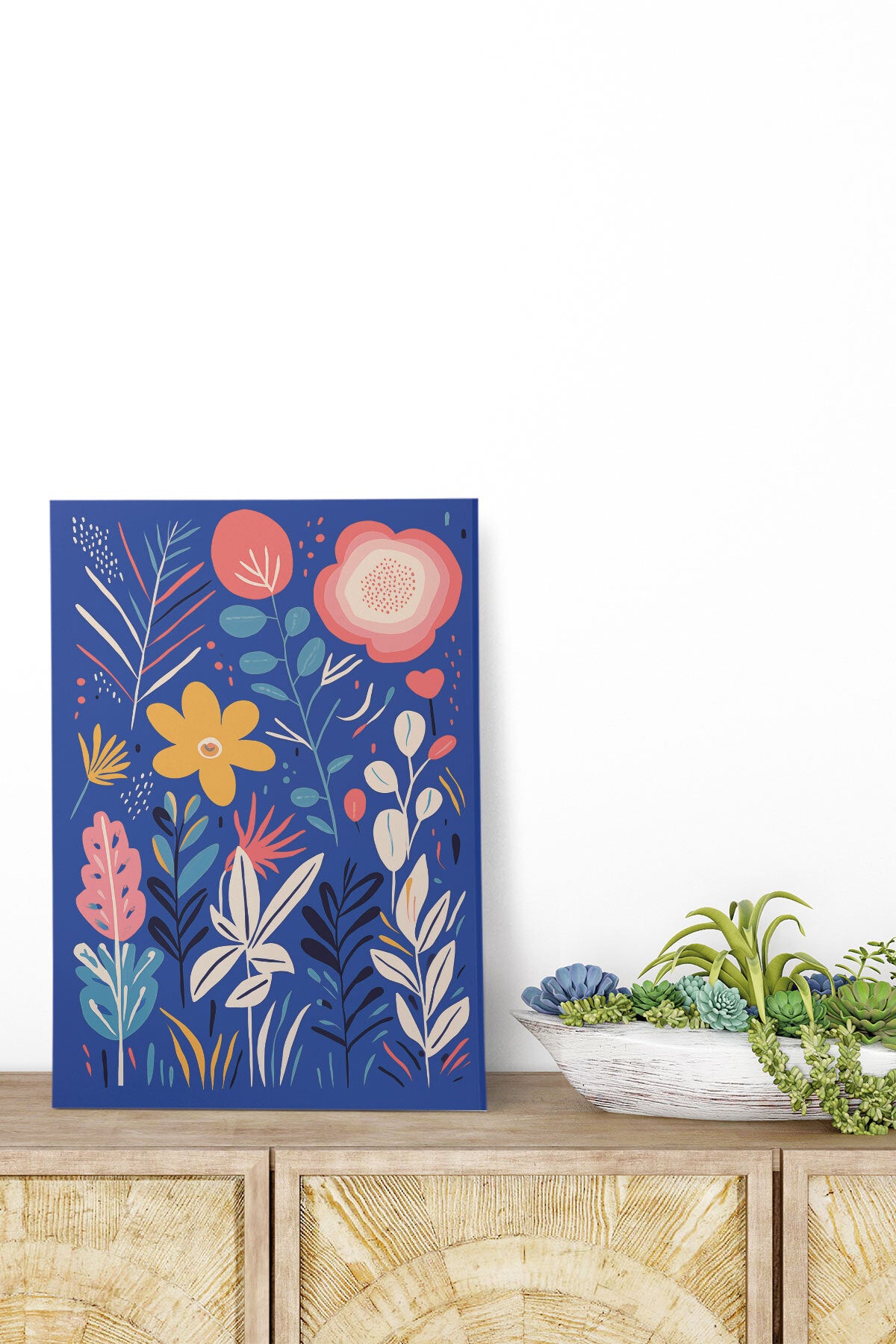 Çiçek Botanik temalı No 11 görselli 18x27 cm MDF ahşap duvar tablosu