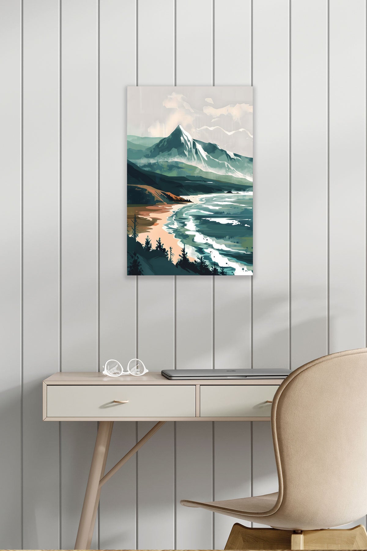 Yağlı Boya Görünümlü Retro Manzara temalı No 19 görselli 18x27 cm MDF ahşap duvar tablosu