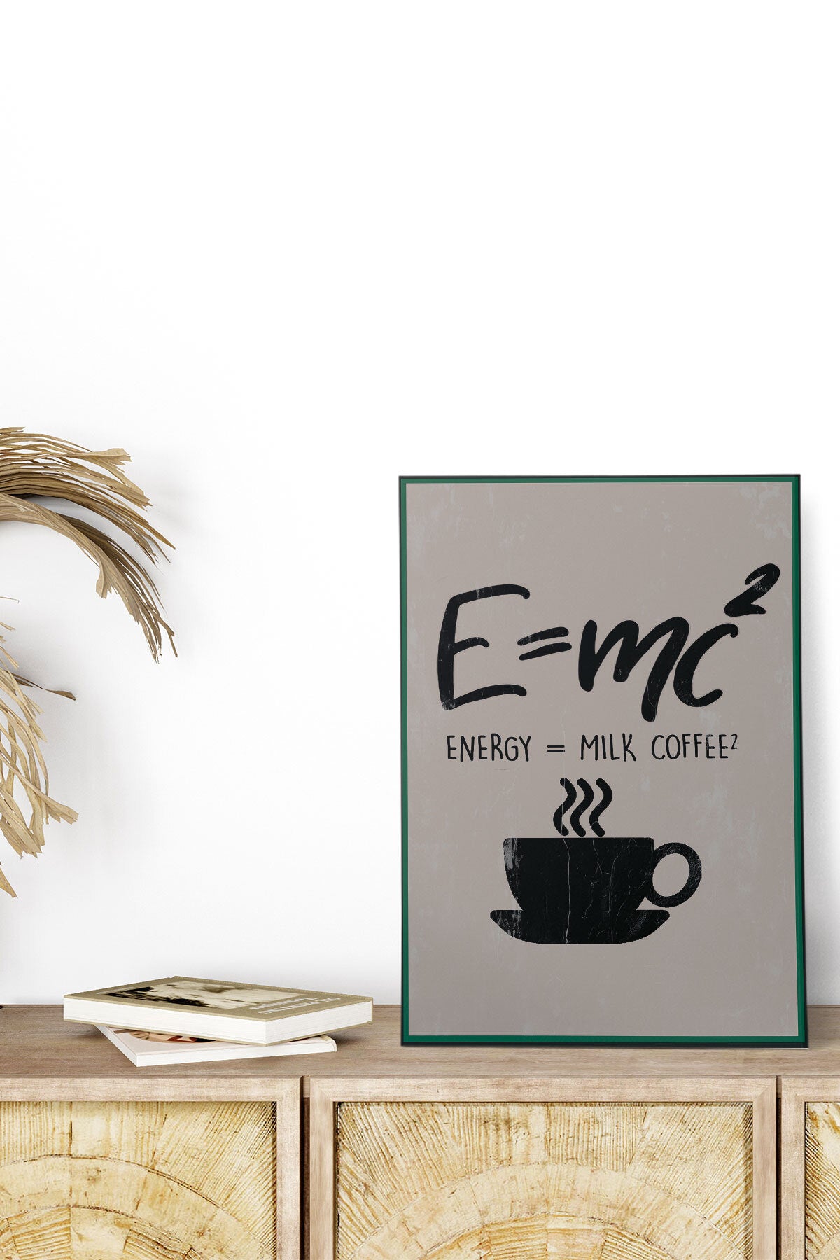 E=mc2 Fizik Bilim görselli 18x27 cm MDF ahşap duvar tablosu