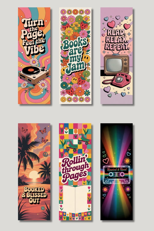 Retro Tasarım Hediyelik 6'lı Kitap Ayracı Seti