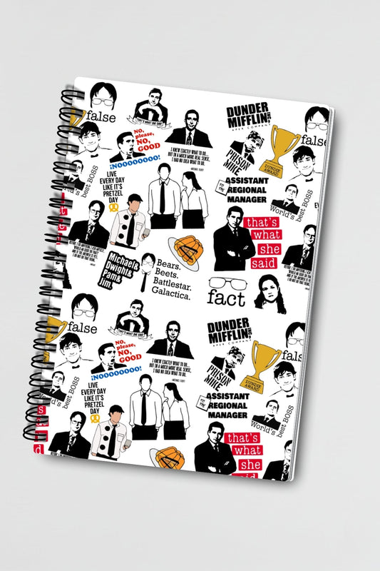 The Office Michael Scott Dwight Jim Pam Tasarımlı Tel Spiralli Defter