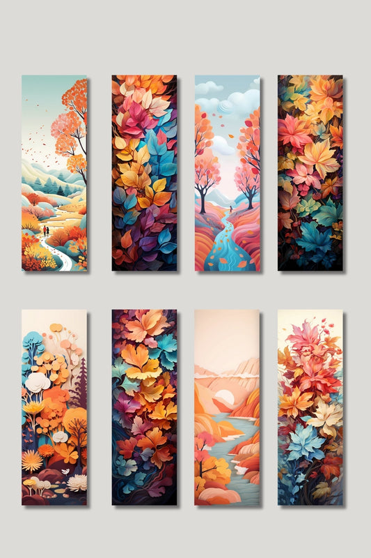 Sonbahar Tasarım Hediyelik 8'li Kitap Ayracı Seti