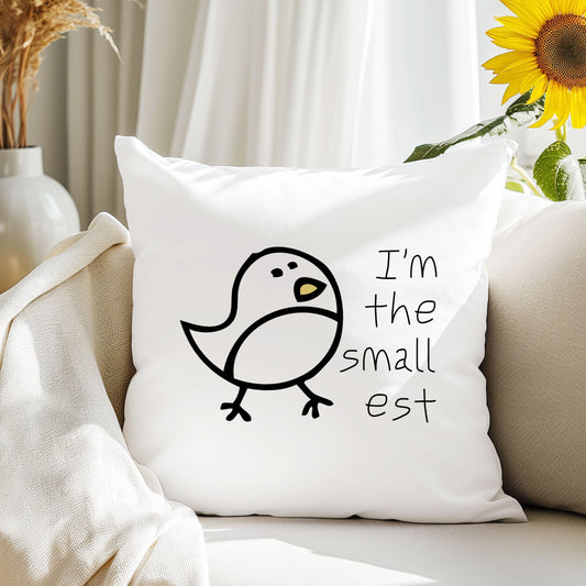 ı'm-the-smallest-baskili-komik-hediyelik-elyaf-dolgulu-saten-dekoratif-yastik