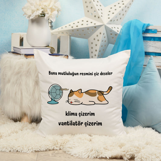 bana-mutlulugun-resmini-çiz-deseler-klima-çizerim-baskili-komik-hediyelik-dekoratif-yastik