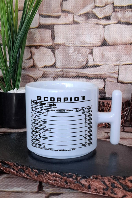 Akrep Burcu Scorpio nutrition facts Komik Hediyelik Baskılı T Kulplu Latte Fincanı Kupa Bardak