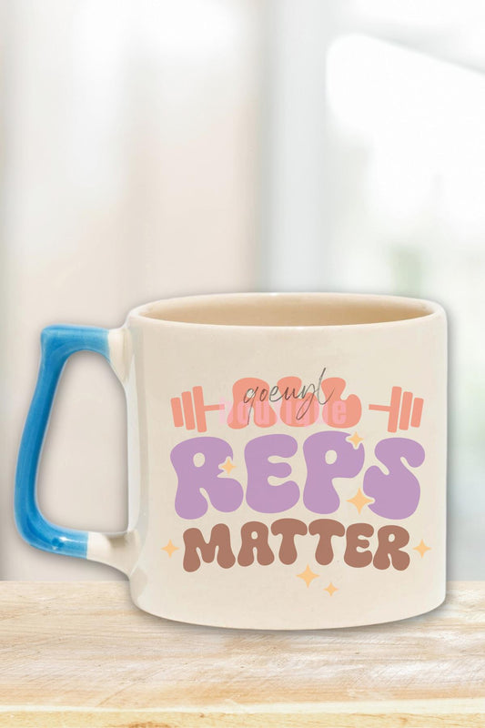 All Reps Matter Yazılı Gym Spor Antrenman Tekrarı Motivasyonu Hediyelik Kulplu Kupa Bardak