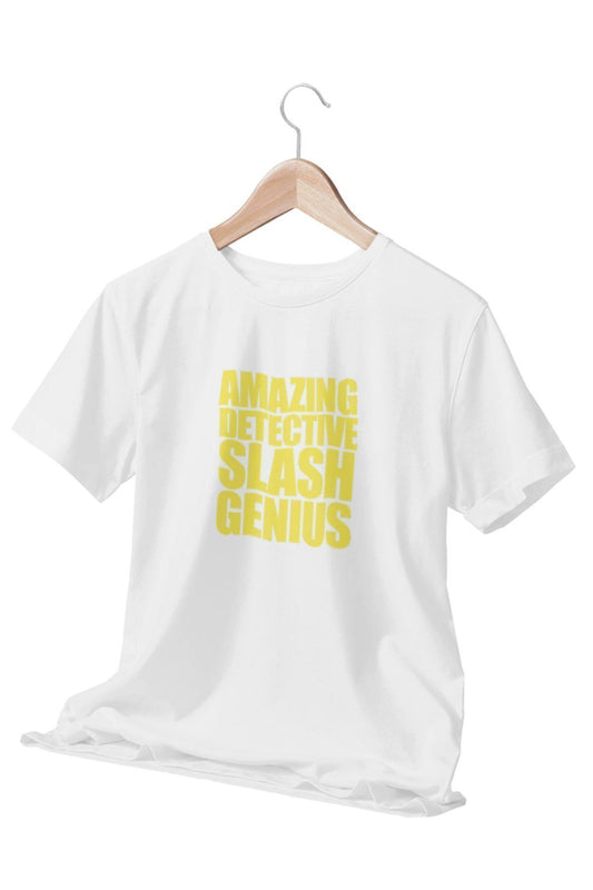 Amazing Detective Slash Genius Brooklyn Nine Nine Jake Peralta Hediyelik Beyaz Unisex T-Shirt
