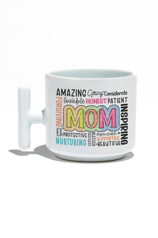 Amazing Mom Baskılı Anneler Günü Hediyelik T Kulplu Latte Fincanı Kupa Bardak