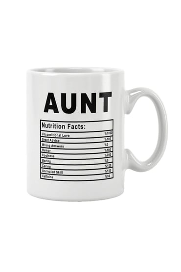 Aunt Nutrition Facts Teyze Hala Hediye Baskılı Kupa Bardak