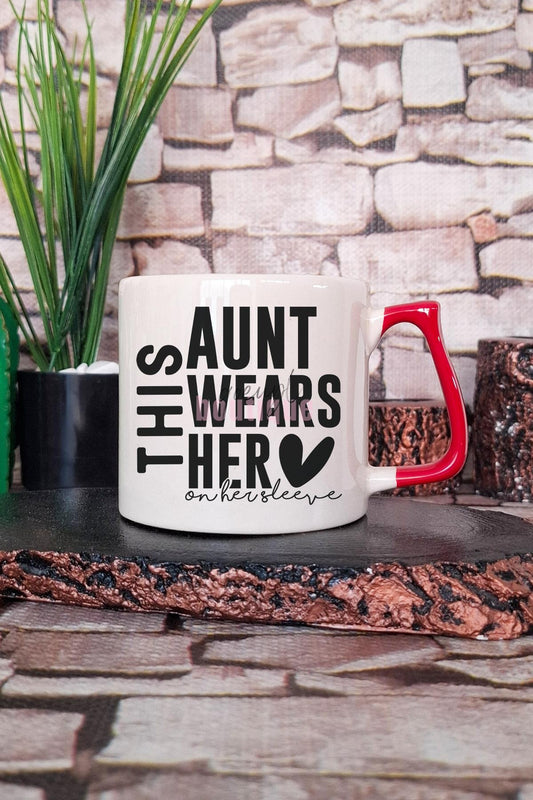 Aunt Özel Baskılı Anlamlı Hala Teyze Hediyelik Kulplu Kupa Bardak