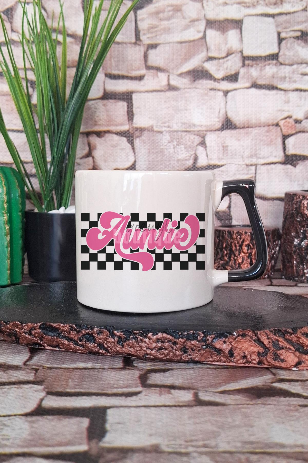 Auntie Baskılı Hala Teyze Hediyelik Kulplu Kupa Bardak