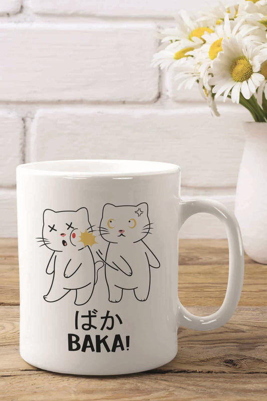 Baka Sevimli Kediler Anime Baskılı Hediyelik Kupa Bardak