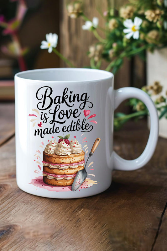 Baking Love Baskılı Hediyelik Kupa Bardak