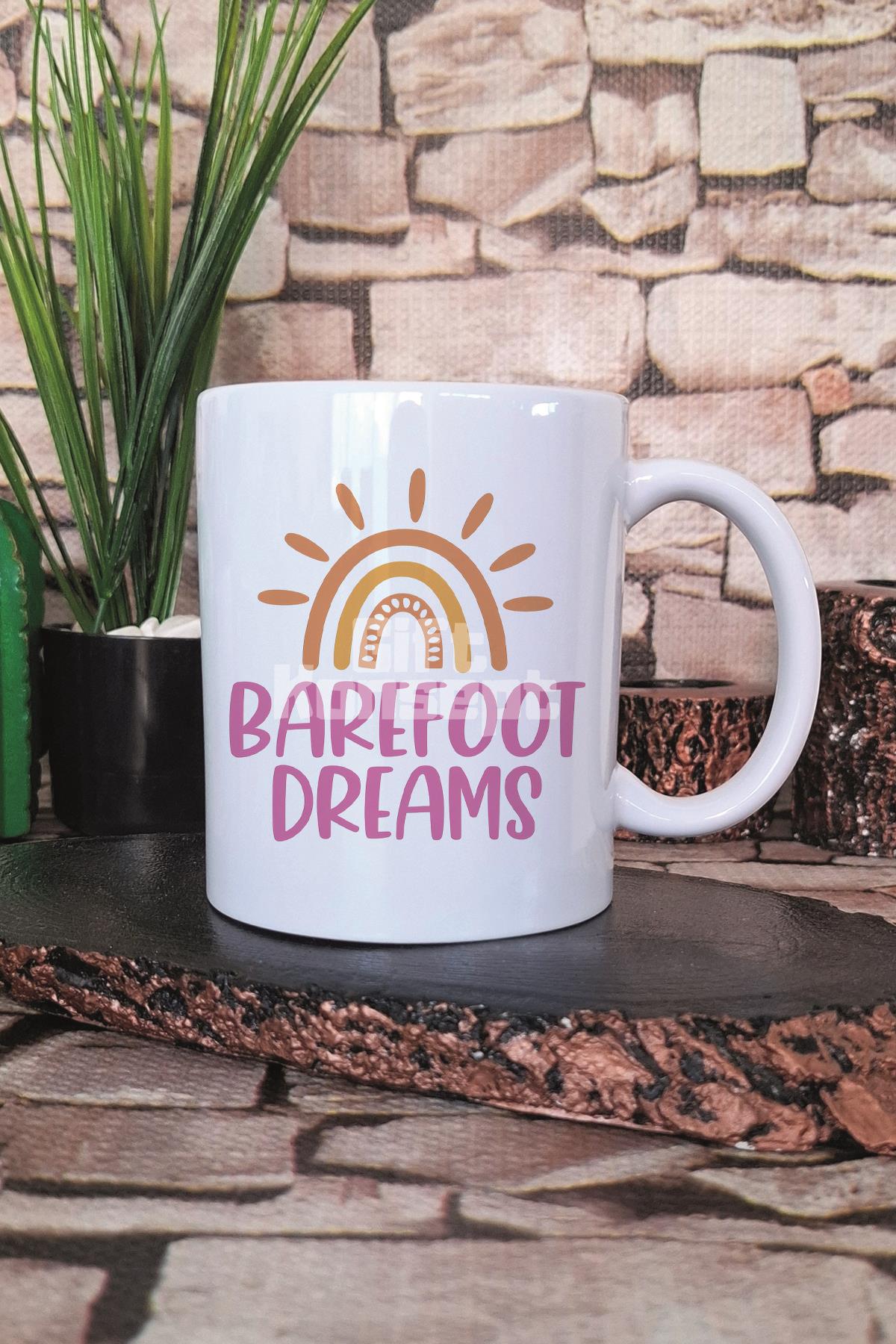 Barefoot Dreams Baskılı Hediyelik Kupa Bardak
