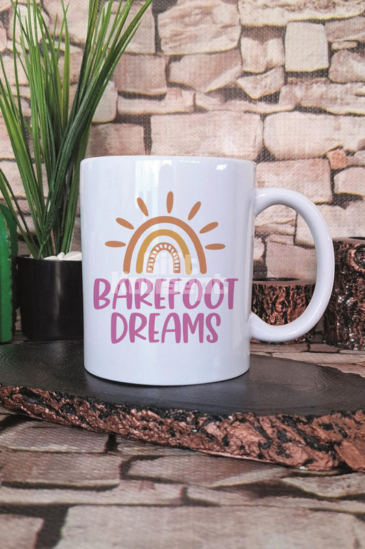 Barefoot Dreams Baskılı Hediyelik Kupa Bardak