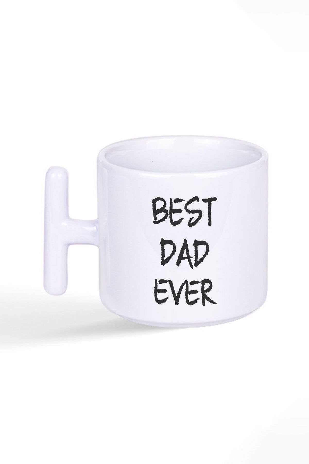 Best Dad Ever Babalar Günü Doğum Günü Baba Hediye Baskılı Latte Fincanı T Kulplu Kupa Bardak