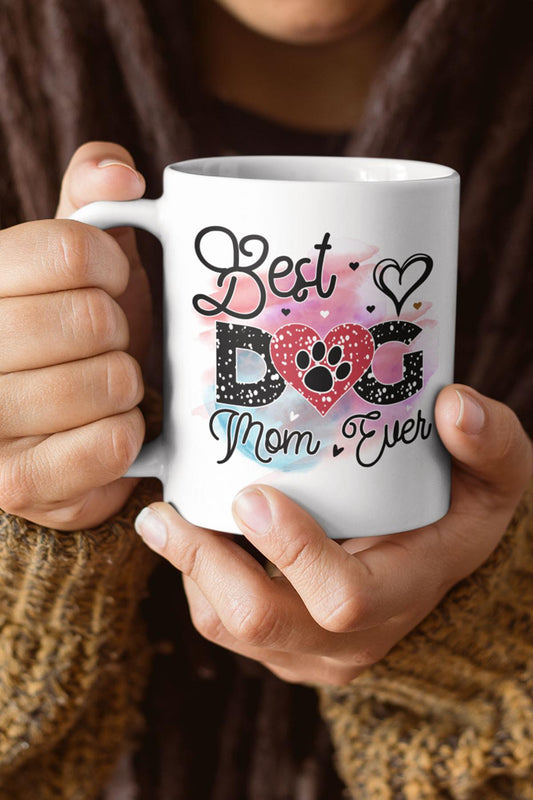 Best Dog Mom Ever No:3 Baskılı Anneler Günü Doğum Günü Anneye Hediye Kupa Bardak
