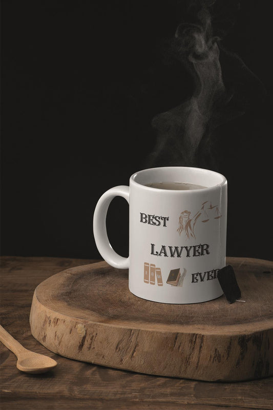 Best Lawyer Ever Baskılı Avukat Hukuk Öğrenci Hediyelik Beyaz Kupa Bardak