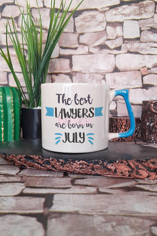Best Lawyers Are Born In July Baskılı Avukat Doğum Günü Hediyelik Kulplu Kupa Bardak