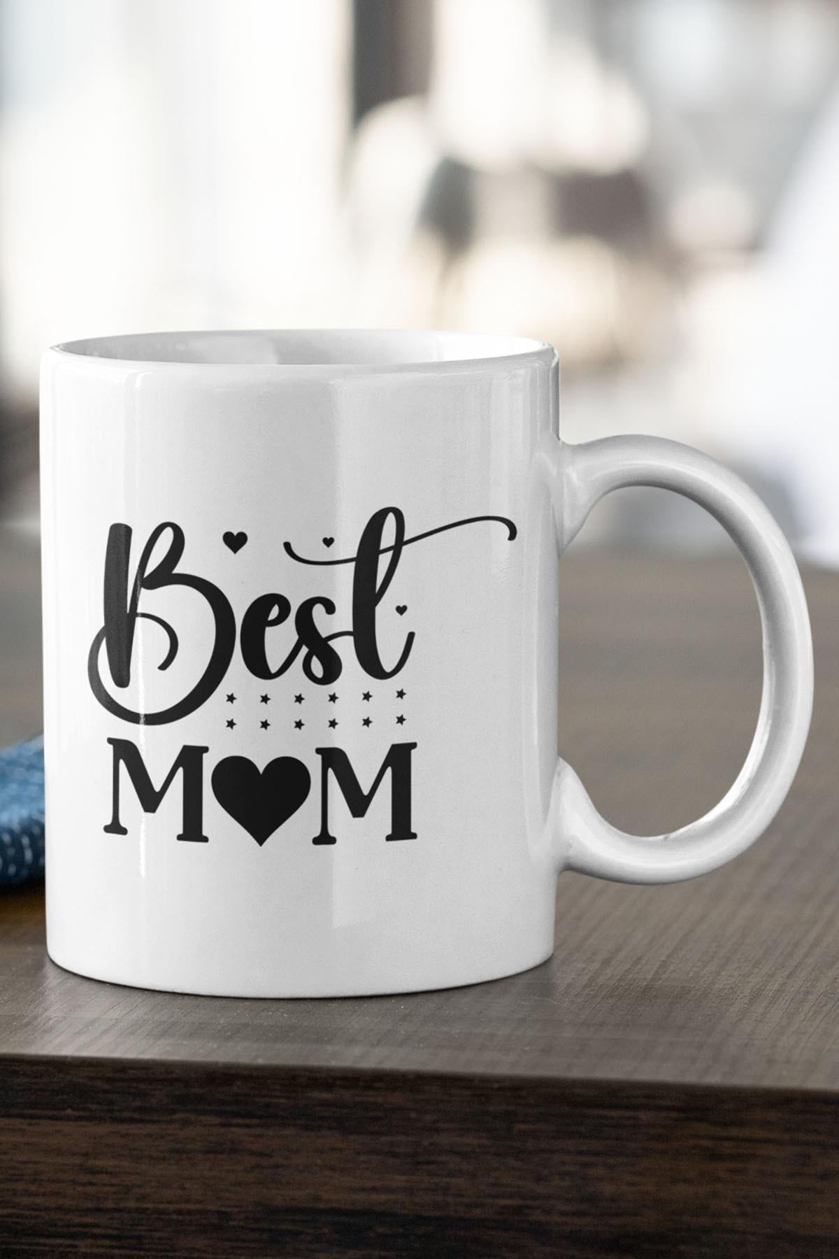 Best Mom Baskılı Anneler Günü Doğum Günü Anneye Hediye Kupa Bardak