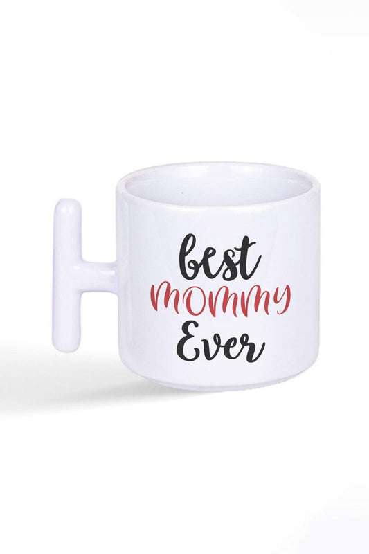 Best Mommy Ever Anneler Günü Doğum Günü Hediye Baskılı Latte Fincanı T Kulplu Kupa Bardak