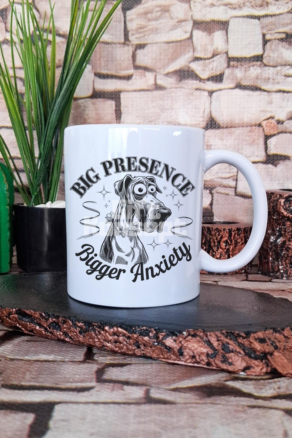 Big Presence Baskılı Komik Hediyelik Baskılı Çay Kahve Sunum Kupa Bardak