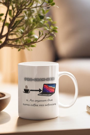 Bilgisayar Programcısı Yazılımcı Mühendis Sözlük Baskılı Hediyelik Eğlenceli Beyaz Kupa Bardak