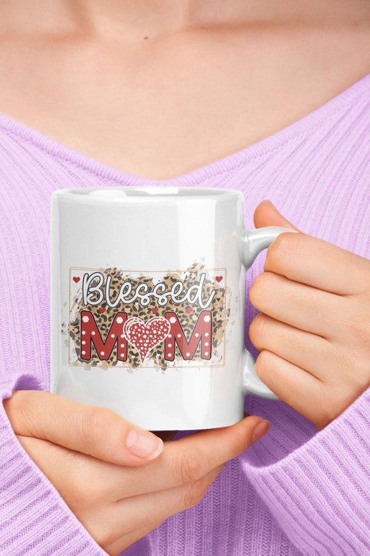 Blessed Mom Baskılı Anneler Günü Doğum Günü Anneye Hediye Kupa Bardak