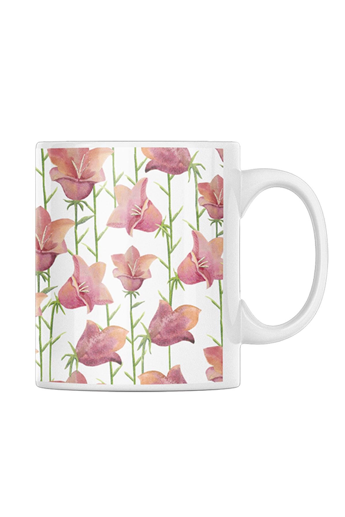 Boho Bohem Çiçek Desenli Motivasyon Temalı No:12 Baskılı Kupa Bardak