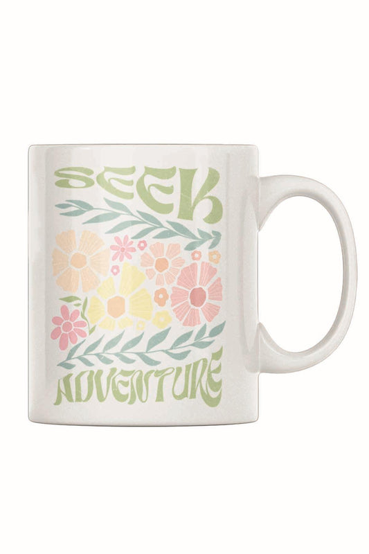 Boho Bohem Çiçek Desenli Motivasyon Temalı No:14 Baskılı Kupa Bardak