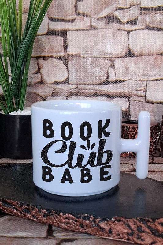 Book Club Babe Kitap Kulübü Kızı Hediyelik T Kulplu Latte Fincanı Kupa Bardak