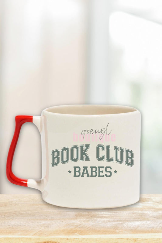 Book Club Babes Baskılı Kitap Kulübü Üyeleri Hediyelik Kulplu Kupa Bardak