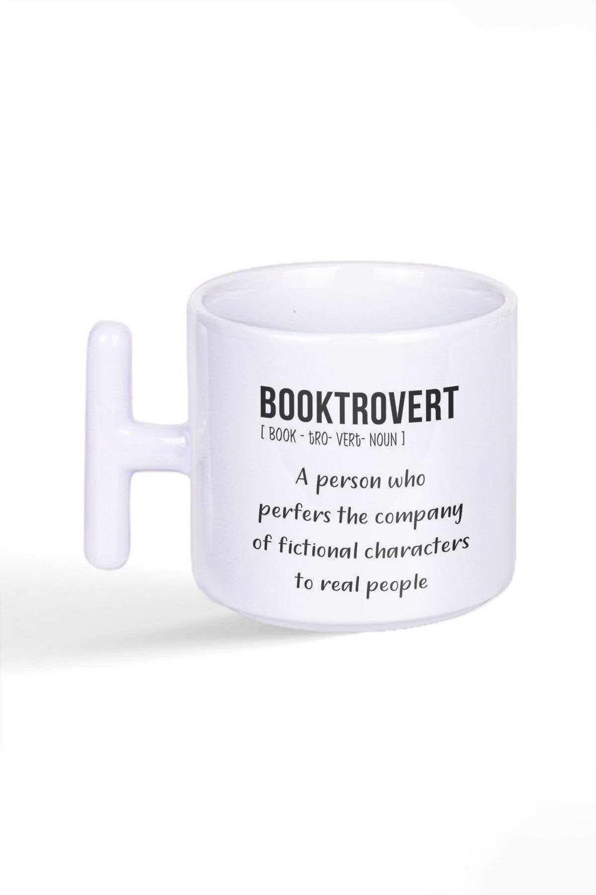 Booktrovert Sözlük Kitap Booklover Baskılı Latte Fincanı T Kulplu Kupa Bardak