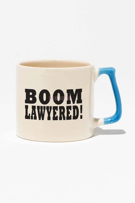 Boom Lawyered How I Met Your Mother Baskılı Mavi Kulplu Modern Seramik Kupa