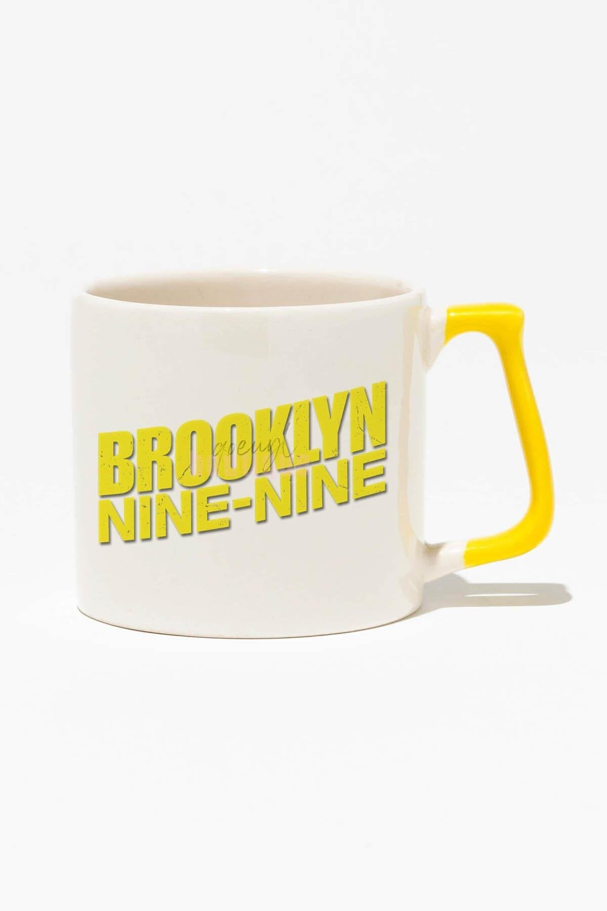 Brooklyn Nine Nine Baskılı | Hediyelik | Sarı Kulplu Modern Seramik Kupa