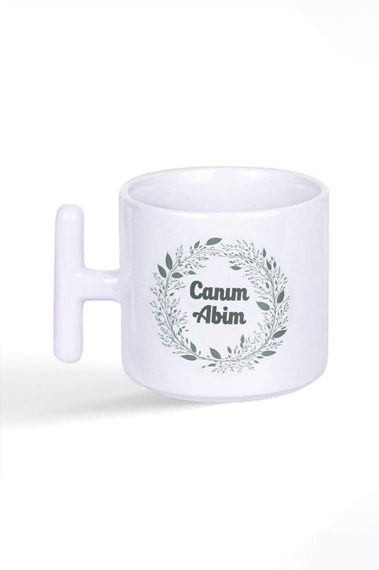 Canım Abim Yenge Doğum Günü Hediye Baskılı Latte Fincanı T Kulplu Kupa Bardak