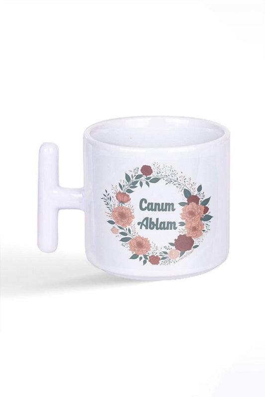 Canım Ablam Teyze Doğum Günü Hediye Baskılı Latte Fincanı T Kulplu Kupa Bardak