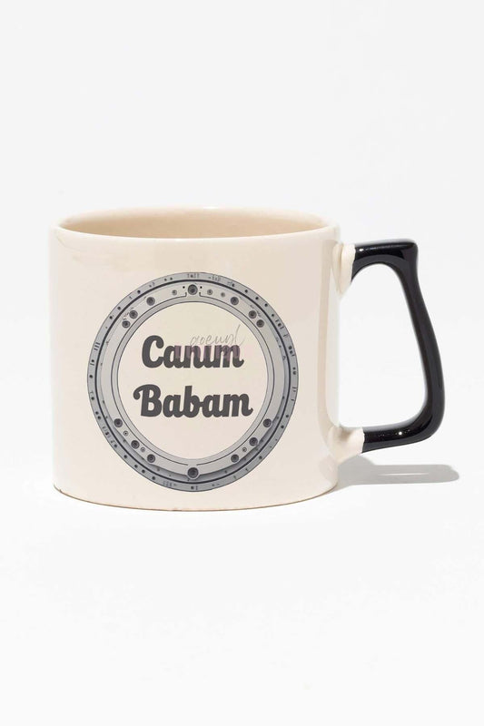 Canım Babam Baskılı Doğum Günü Hediyelik Baskılı Siyah Kulplu Modern Seramik Kupa