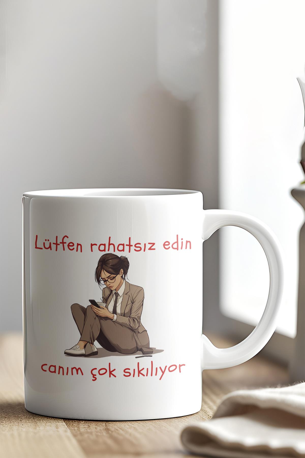 Canım Çok Sıkılıyor Baskılı Komik Hediyelik Kupa Bardak