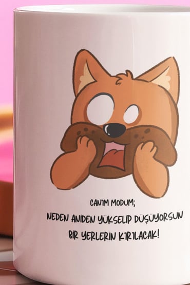 Canım Modum Baskılı Eğlenceli Hediyelik Beyaz Kupa Bardak