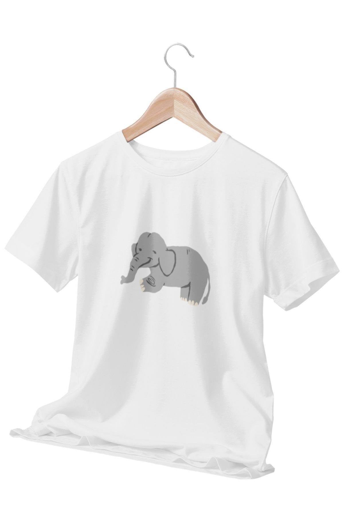 Canvas Fil Baskılı Beyaz Unisex T-Shirt