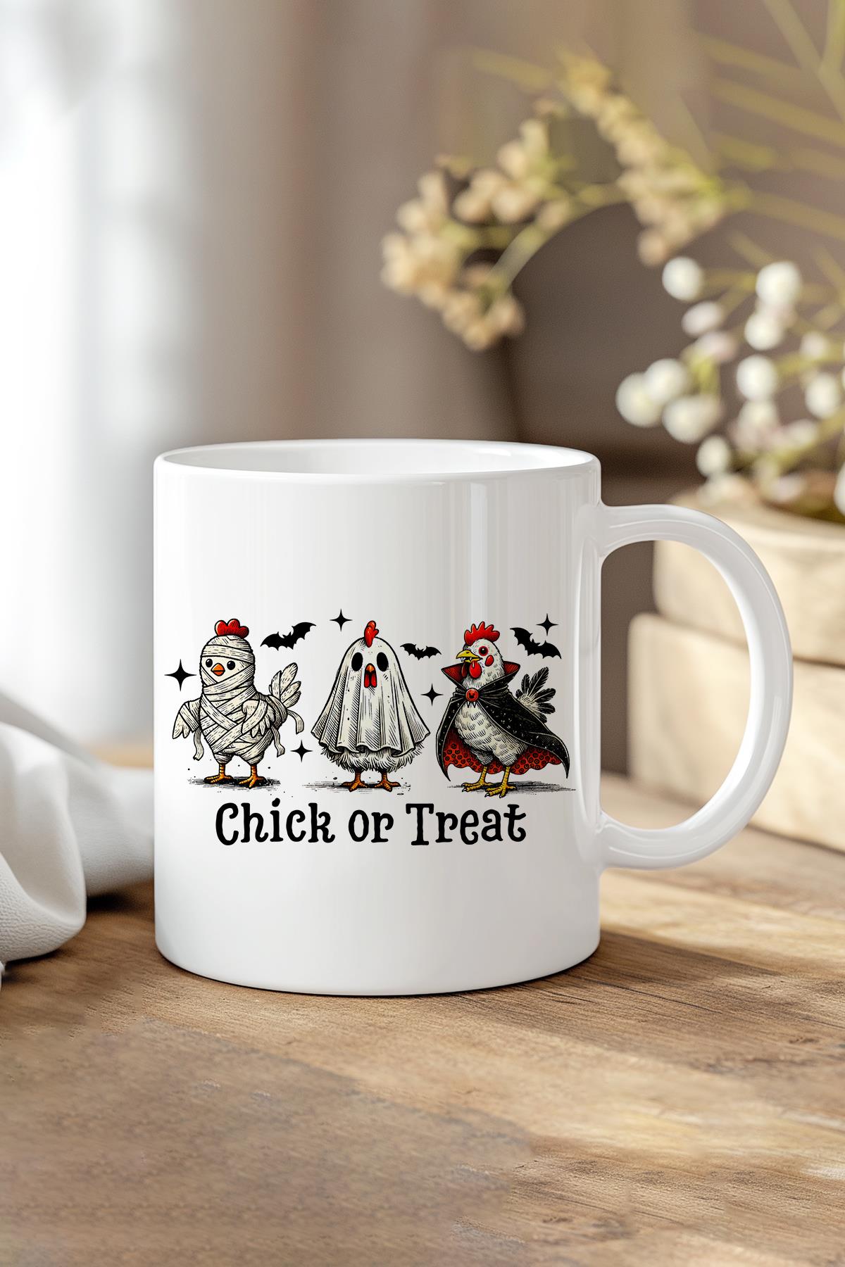 Chick Or Treat Halloween Baskılı Hediyelik Kupa Bardak