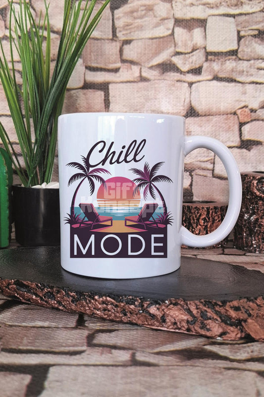 Chill Mode Baskılı Hediyelik Kupa Bardak